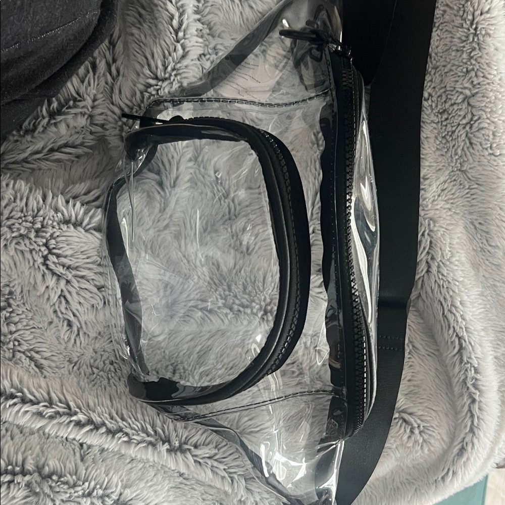 Steve Madden Clear and Black Crossbody Bag